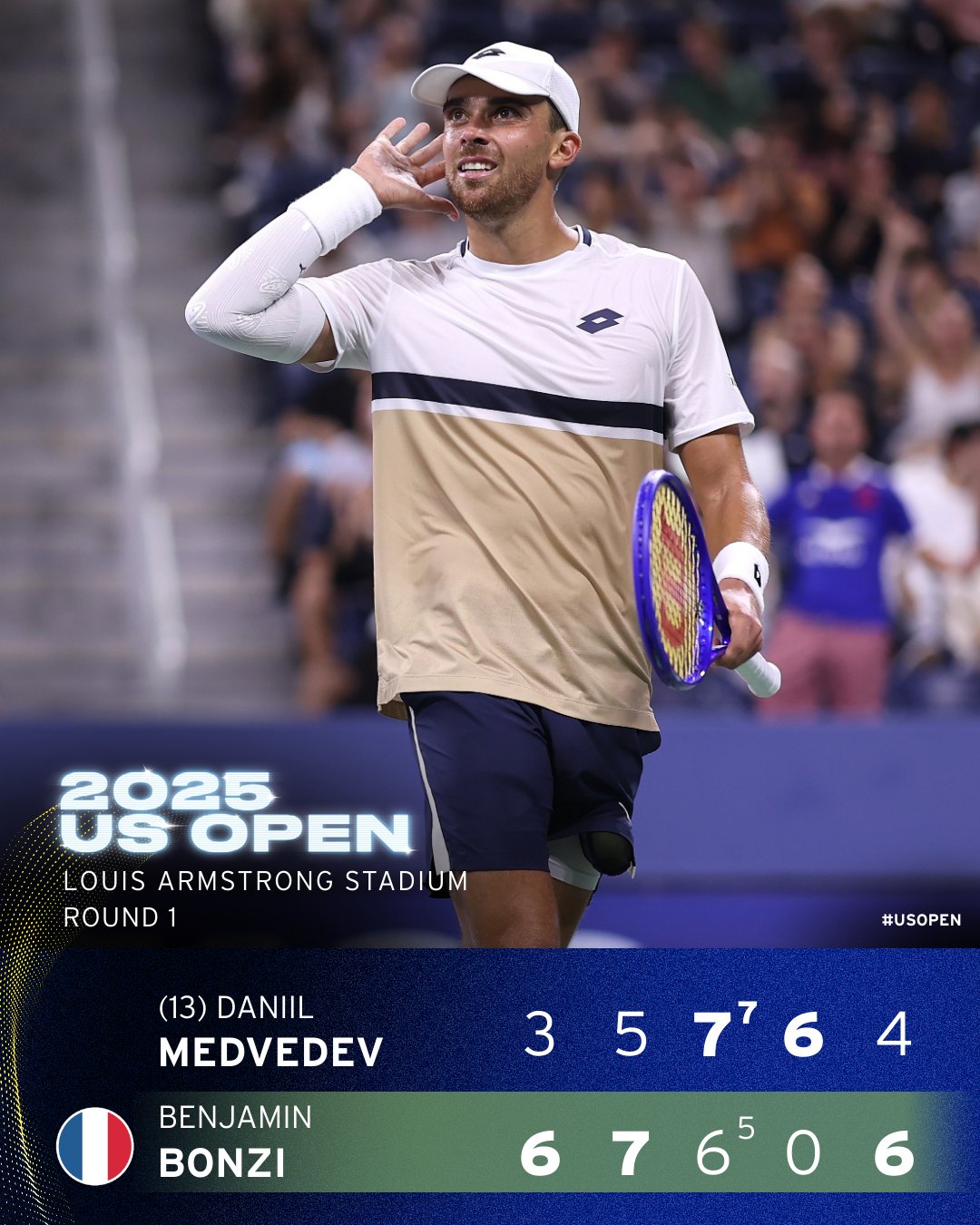 Medvedev sụp đổ ở vòng 1 US Open và lại đập vợt- Ảnh 4.