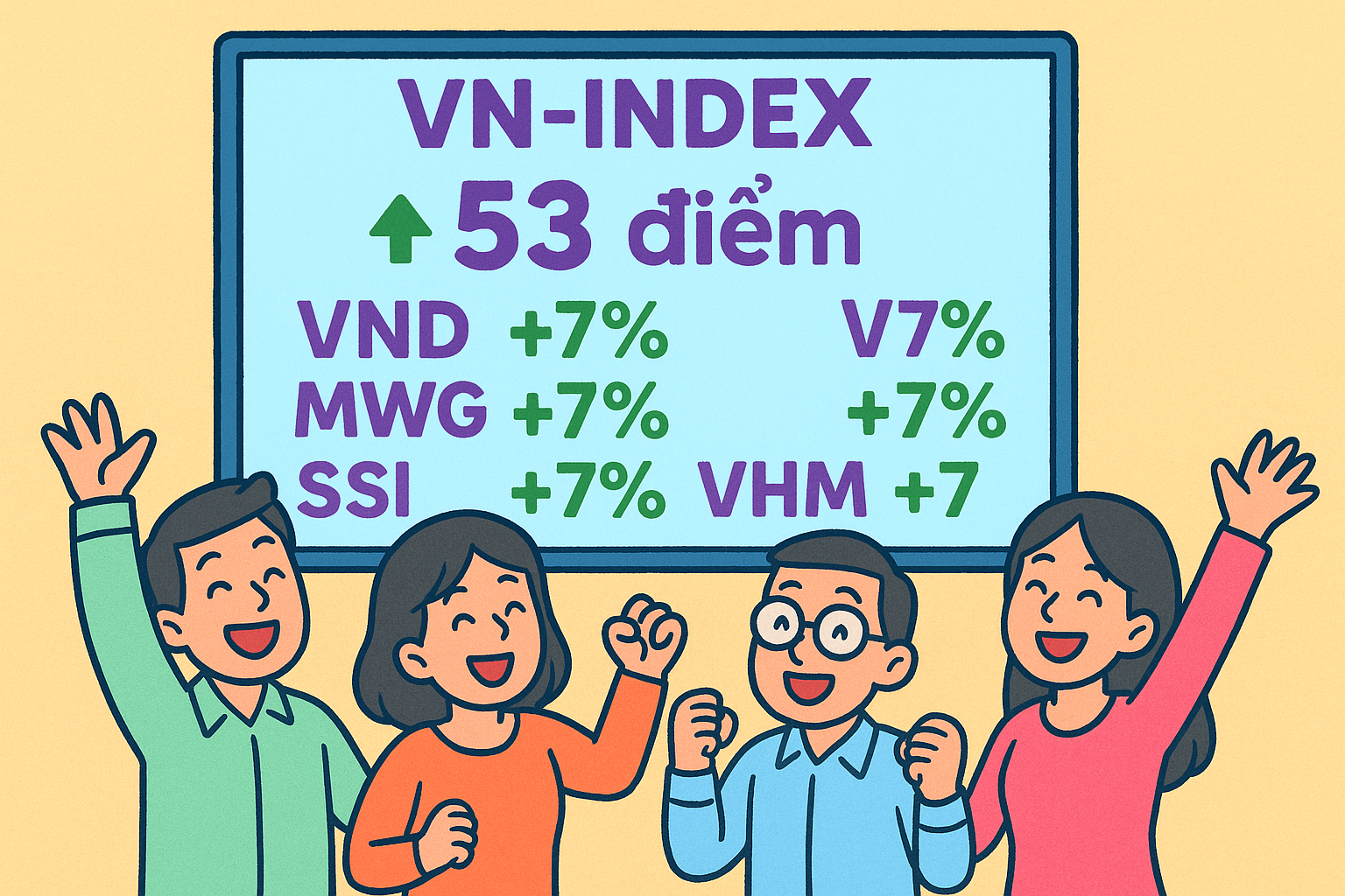 Chứng kho&aacute;n lao dốc rồi bật tăng 53 điểm, giới đầu tư lại h&aacute;o hức t&igrave;m mua cổ phiếu- Ảnh 1.