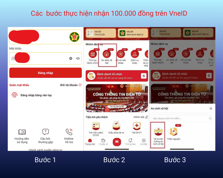 Hướng dẫn chi tiết cách thức nhận 100.000 đồng dịp Quốc khánh 2-9 qua VneID- Ảnh 1.