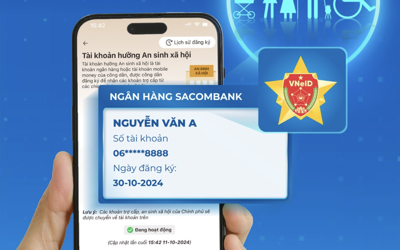 Ng&acirc;n h&agrave;ng tặng tiền, chỉ v&agrave;ng SJC cho kh&aacute;ch li&ecirc;n kết t&agrave;i khoản an sinh x&atilde; hội tr&ecirc;n VNeID- Ảnh 3.