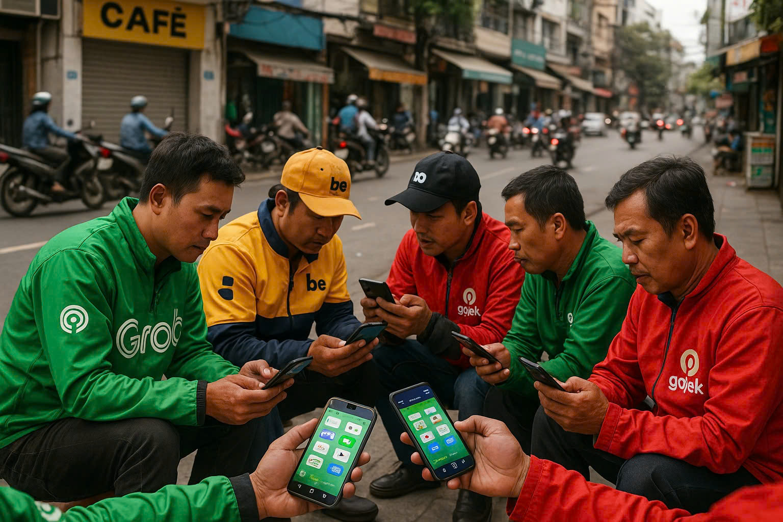 T&agrave;i xế xe c&ocirc;ng nghệ đua nhau d&ugrave;ng app - Ảnh 1.