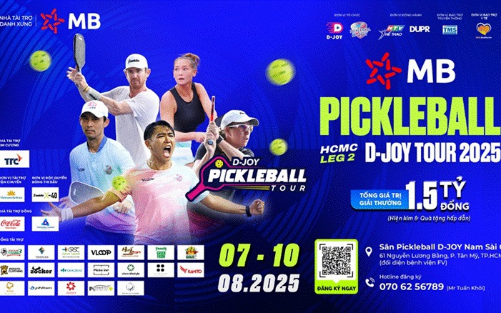 MB Pickleball D-Joy Tour 2025 | HCMC Leg 2 chính thức khởi tranh – vươn tầm thể thao quốc tế