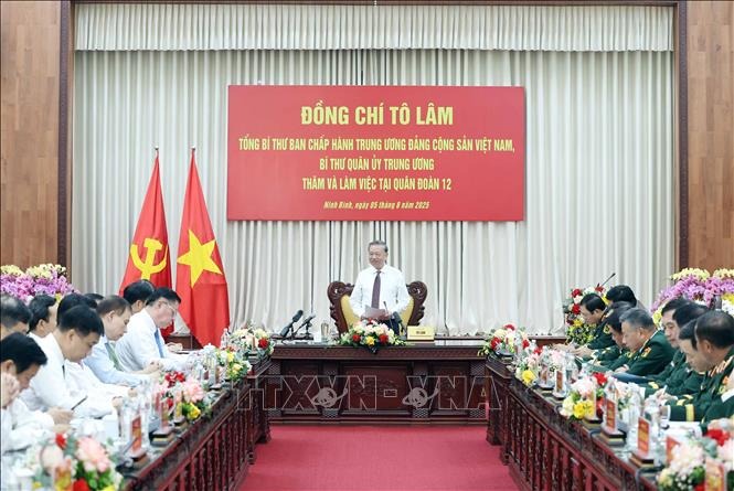 Tổng Bí thư Tô Lâm: Xây dựng Quân đoàn 12 thực sự là "quả đấm thép" trong giai đoạn mới- Ảnh 2.