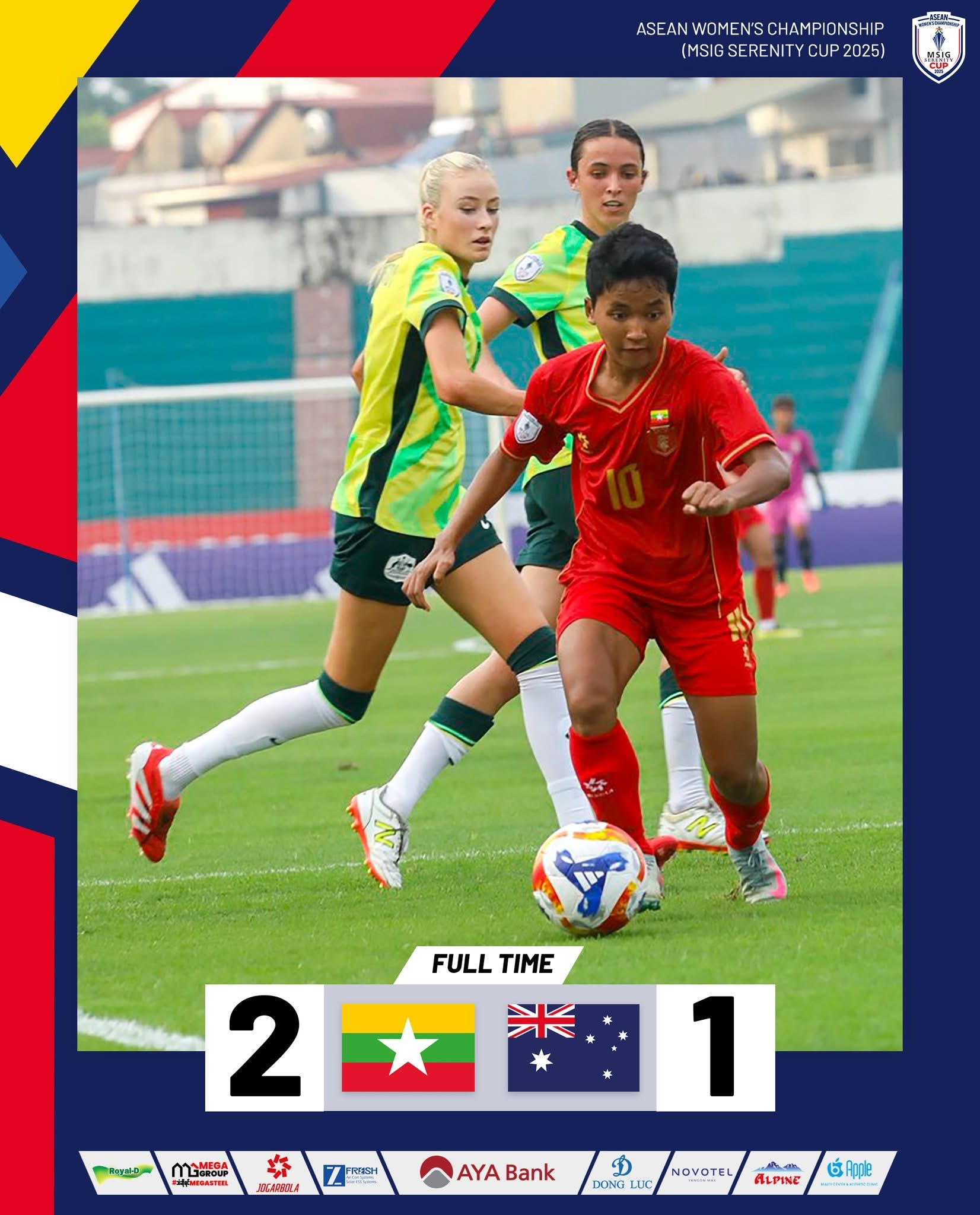 Tạo địa chấn, tuyển nữ Myanmar hạ gục &Uacute;c tại ASEAN Cup- Ảnh 1.