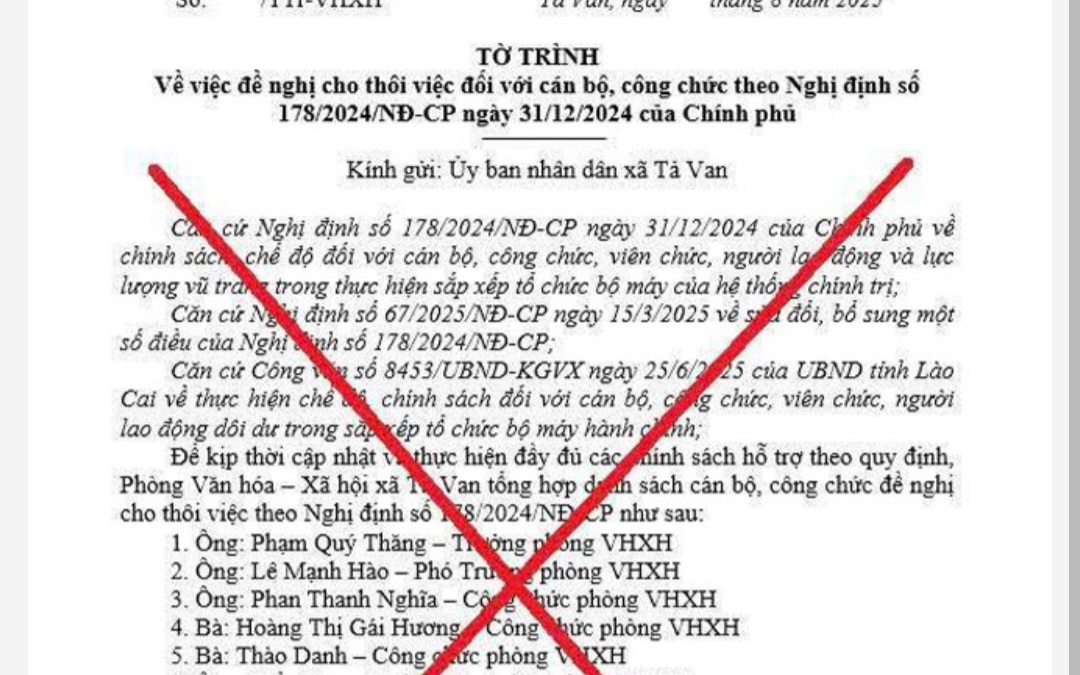 Thực hư tờ trình cho thôi việc 9 cán bộ khiến dư luận xôn xao