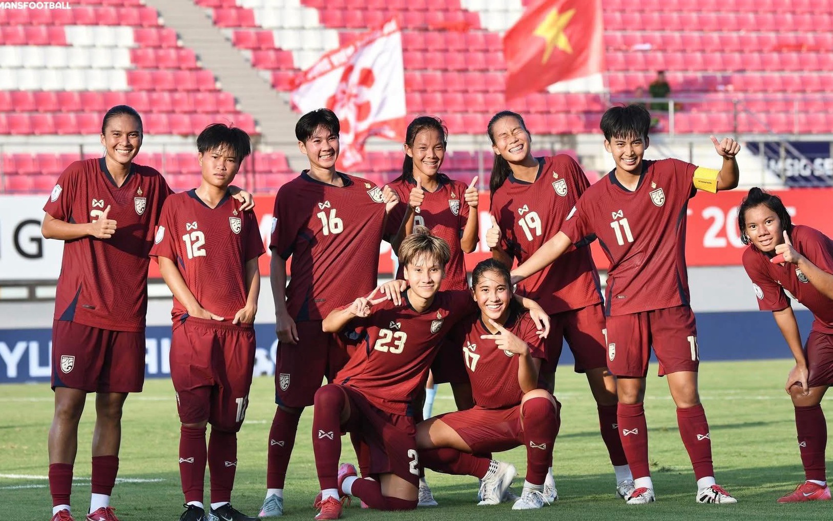 Tuyển nữ Thái Lan thắng đậm Campuchia 7-0 tại ASEAN Cup nữ