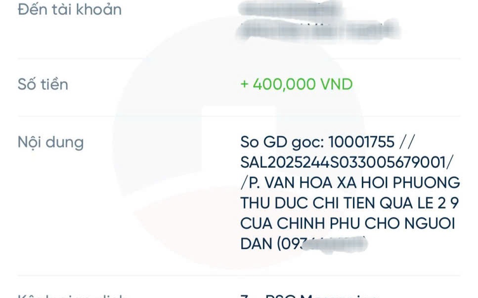 Nhiều ngân hàng chi trả hơn 1.100 tỉ đồng quà tặng 100.000 đồng cho người dân