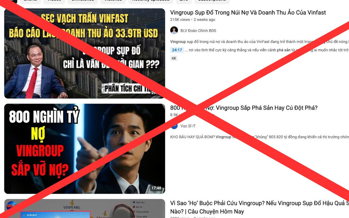 Hơn 50 kênh mạng xã hội gỡ bỏ nội dung bịa đặt về Vingroup
