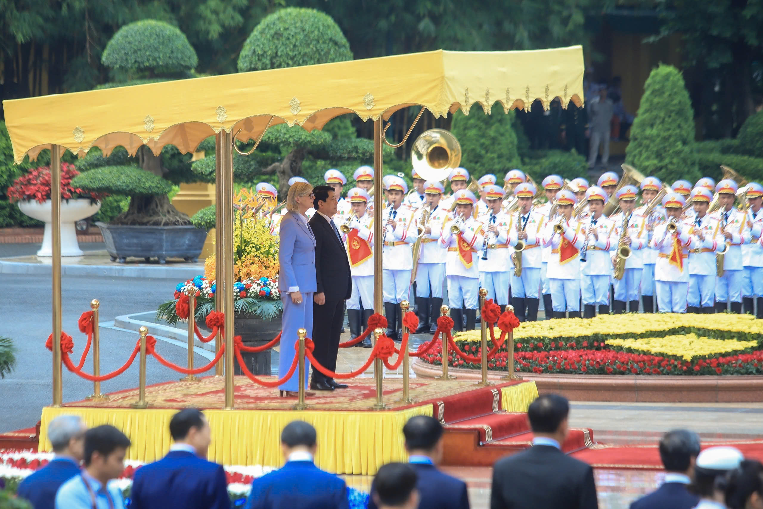 Chủ tịch nước Lương Cường chủ trì lễ đón cấp Nhà nước Toàn quyền Úc- Ảnh 6.