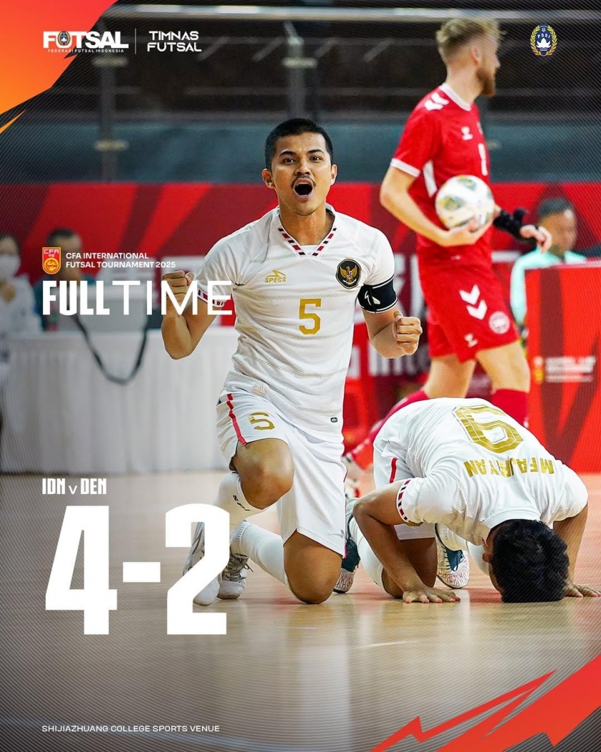 Futsal Indonesia hạ đội ch&acirc;u &Acirc;u, v&ocirc; địch giải quốc tế Trung Quốc- Ảnh 1.