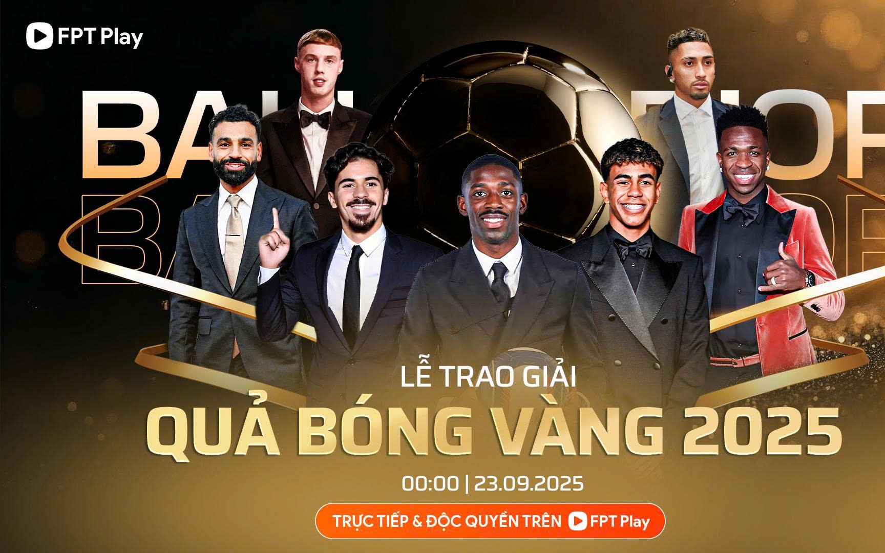Lễ trao giải Quả bóng vàng 2025: Dembele, Mbappe, Pedri, Lewandowski vắng mặt