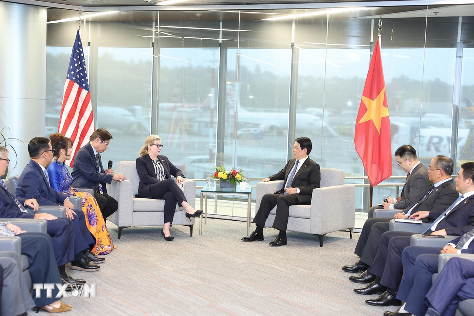 State President witnesses Vietjet receiving its first Boeing aircraft - Ảnh 2.