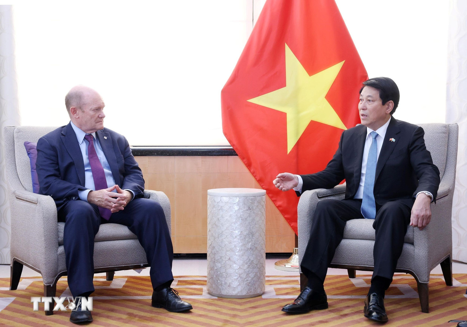 Chủ tịch nước Lương Cường tiếp các nghị sĩ Mỹ - Ảnh 3.