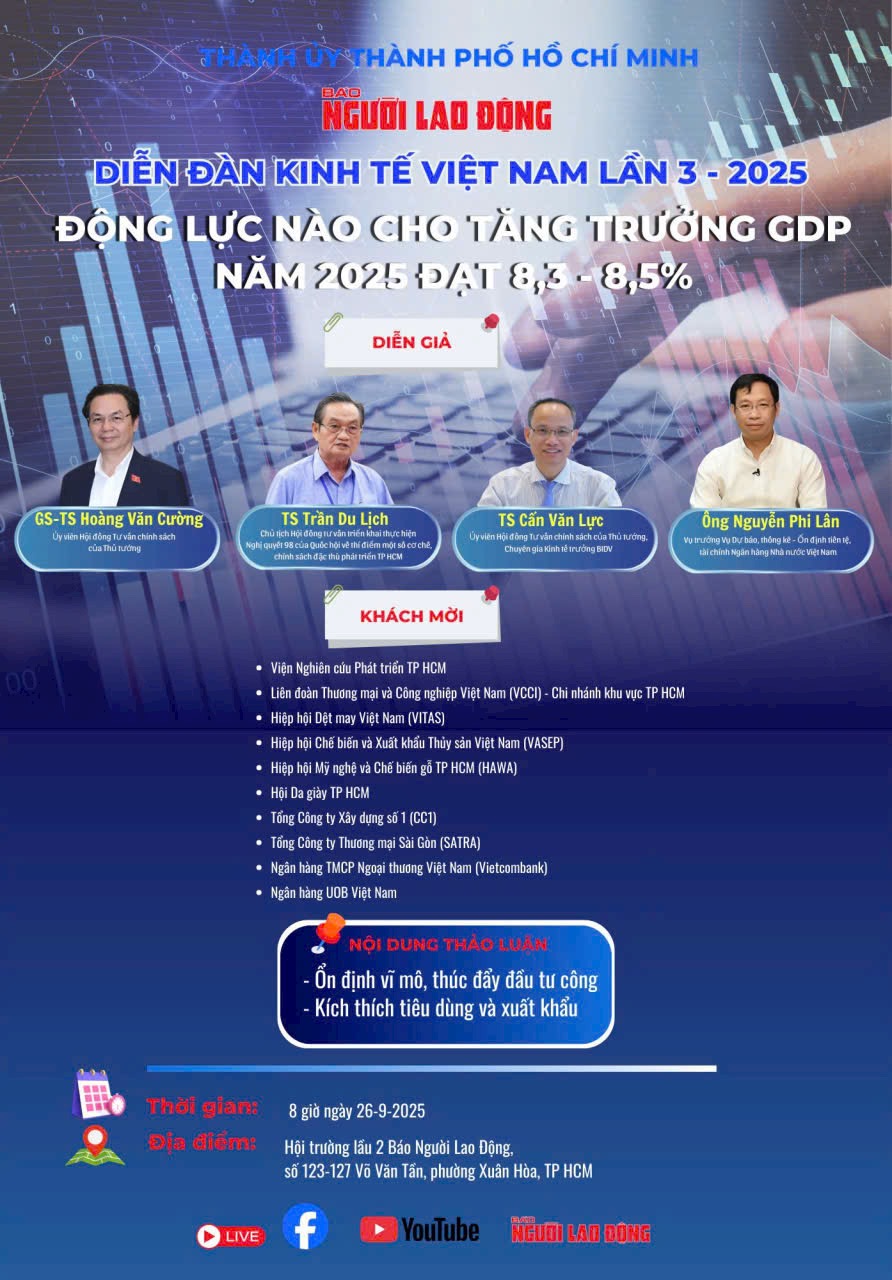 Diễn đ&agrave;n Kinh tế Việt Nam 2025 lần thứ 3: Động lực cho tăng trưởng GDP 8,3% - 8,5 % - Ảnh 1.