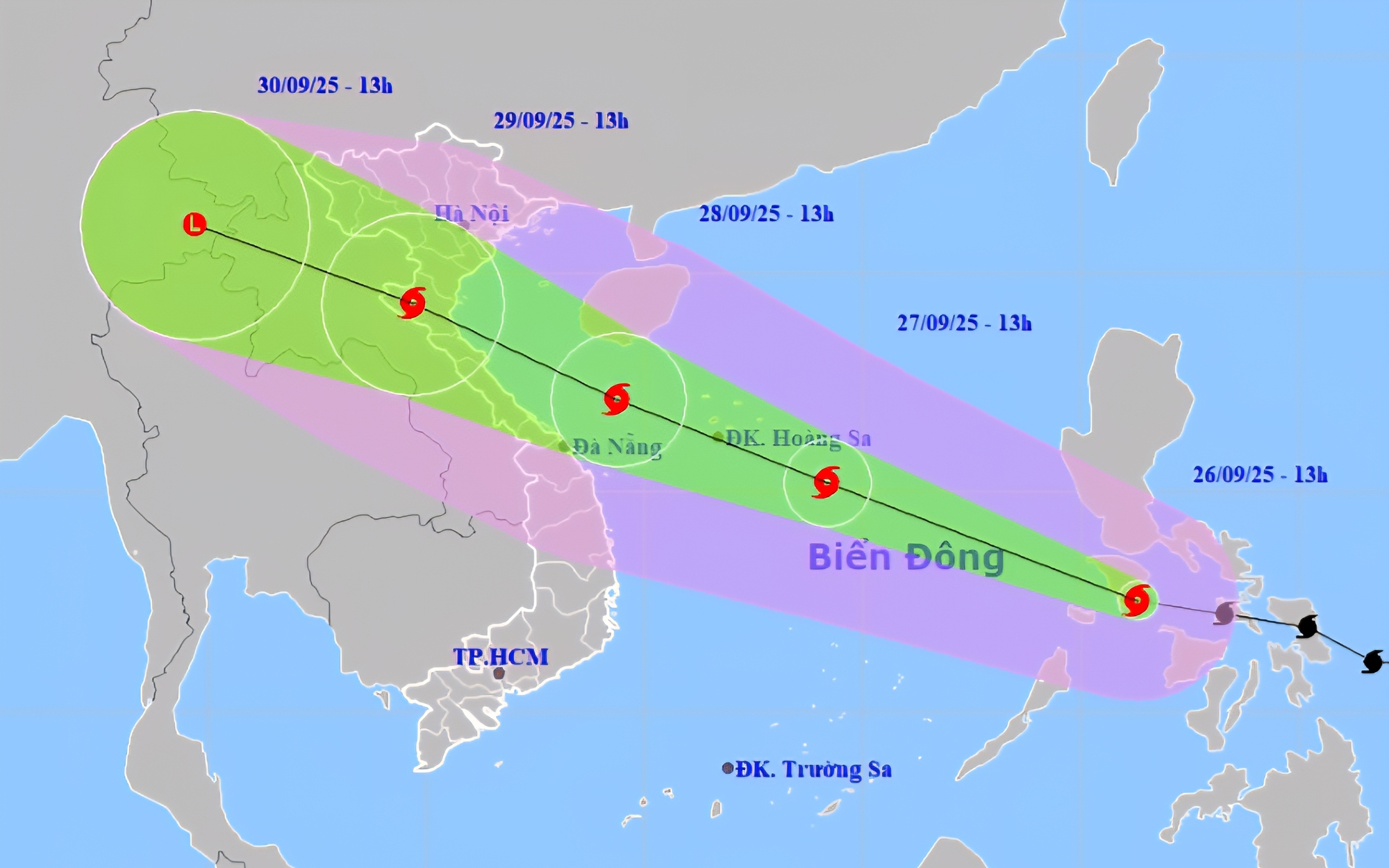 Bão Bualoi càng gần bờ càng mạnh, giật tới cấp 15, dự báo đổ bộ vào khu vực nào?
