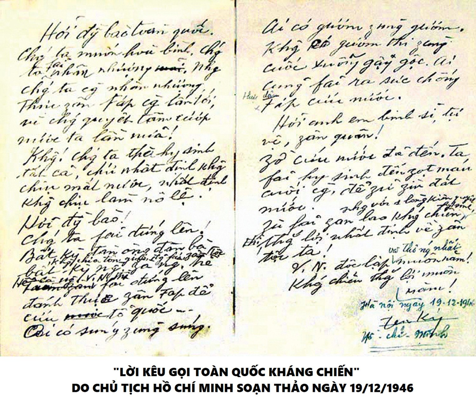 Bảo vật quốc gia &ndash; &aacute;ng h&ugrave;ng văn bất tử "Lời k&ecirc;u gọi To&agrave;n quốc kh&aacute;ng chiến" - Ảnh 1.