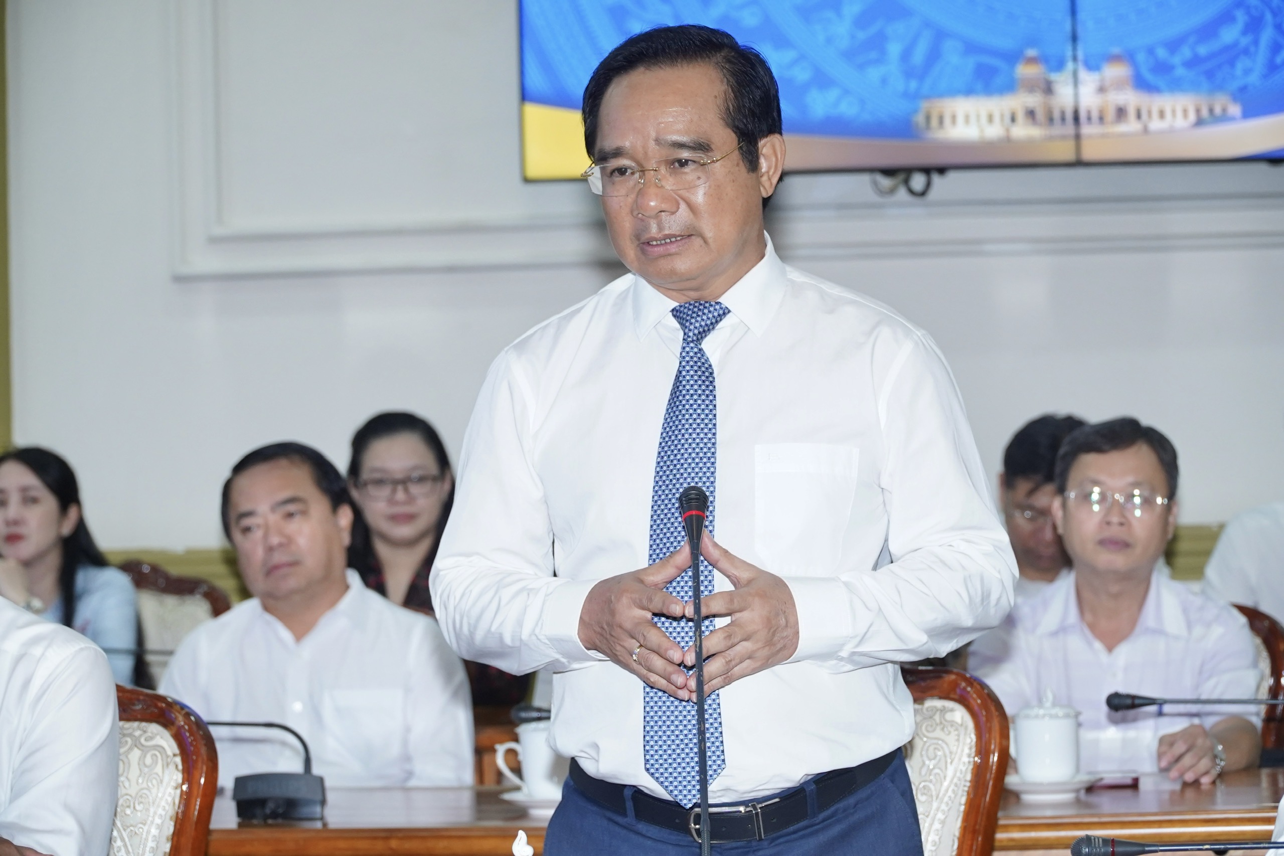 Chủ tịch UBND TP HCM Nguyễn Văn Được đề nghị c&aacute;n bộ gạt bỏ tư duy c&aacute;t cứ trong lĩnh vực, địa phương - Ảnh 1.