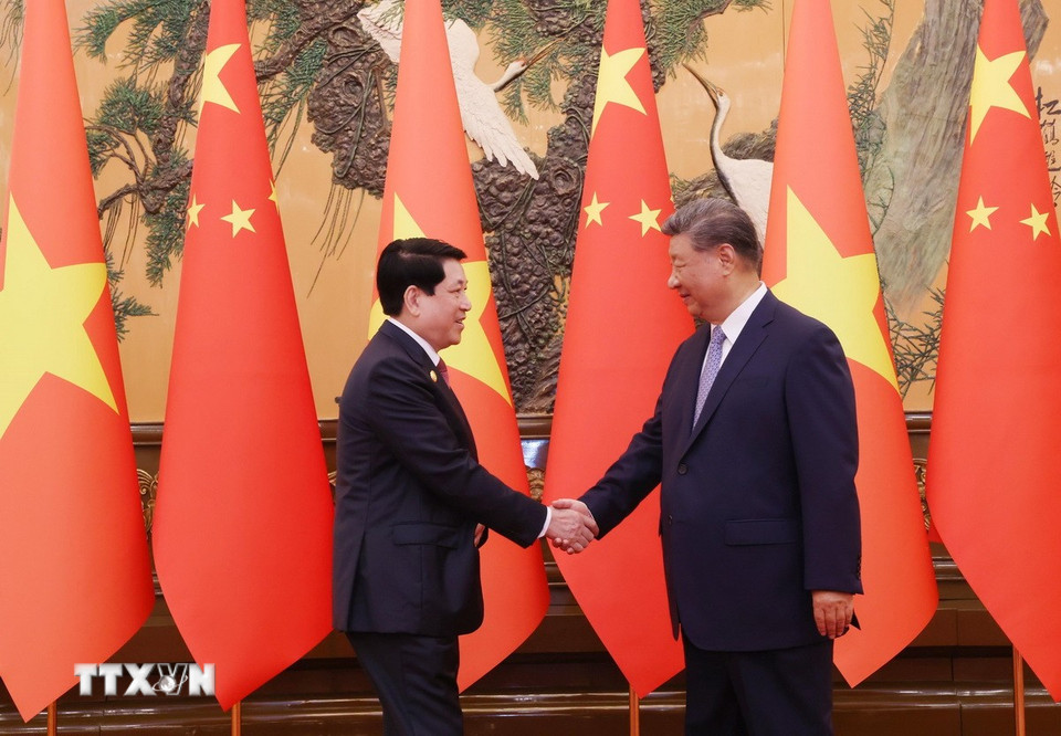 Chủ tịch nước Lương Cường hội đ&agrave;m với Tổng B&iacute; thư, Chủ tịch nước Trung Quốc Tập Cận B&igrave;nh - Ảnh 2.