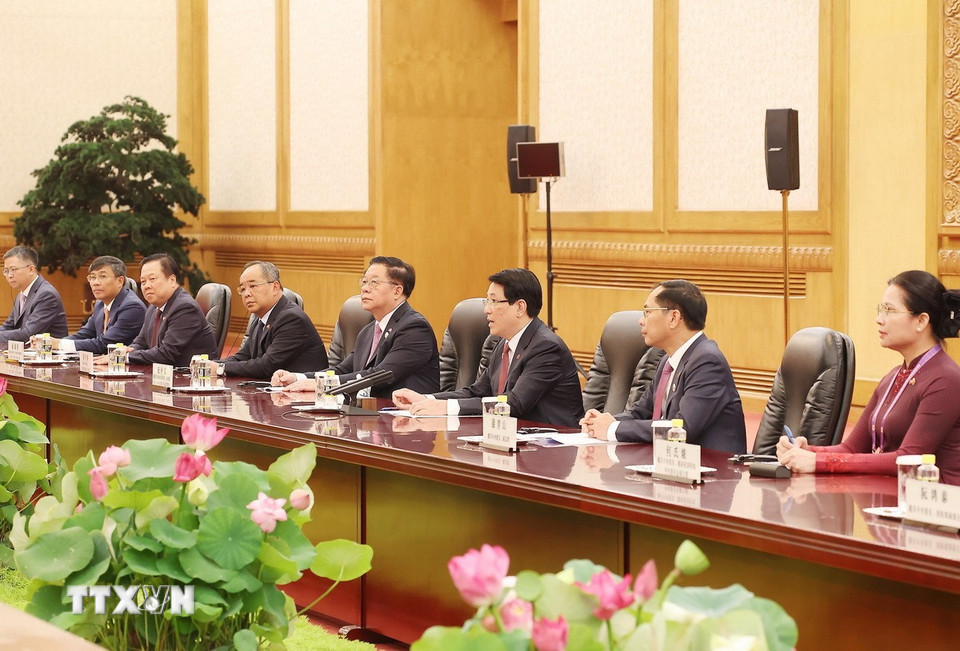 Chủ tịch nước Lương Cường hội đ&agrave;m với Tổng B&iacute; thư, Chủ tịch nước Trung Quốc Tập Cận B&igrave;nh - Ảnh 6.