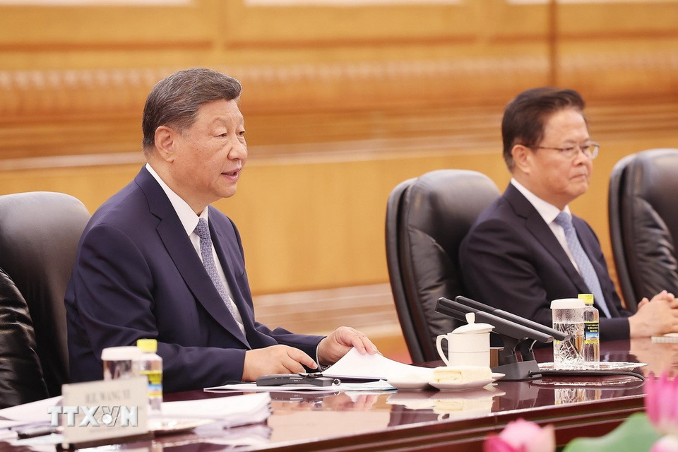 Chủ tịch nước Lương Cường hội đ&agrave;m với Tổng B&iacute; thư, Chủ tịch nước Trung Quốc Tập Cận B&igrave;nh - Ảnh 8.