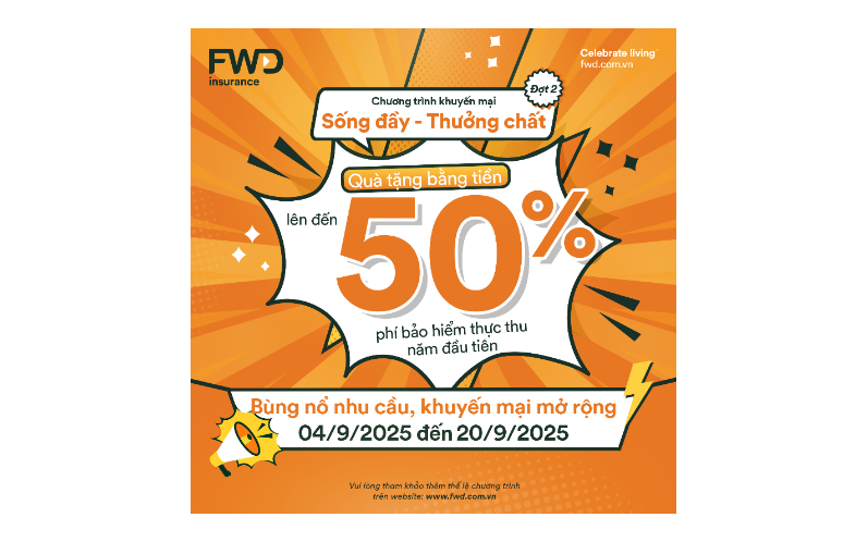 Chương trình khuyến mại “Sống đầy - Thưởng chất” bước sang đợt 2 với ưu đãi đặc biệt từ FWD