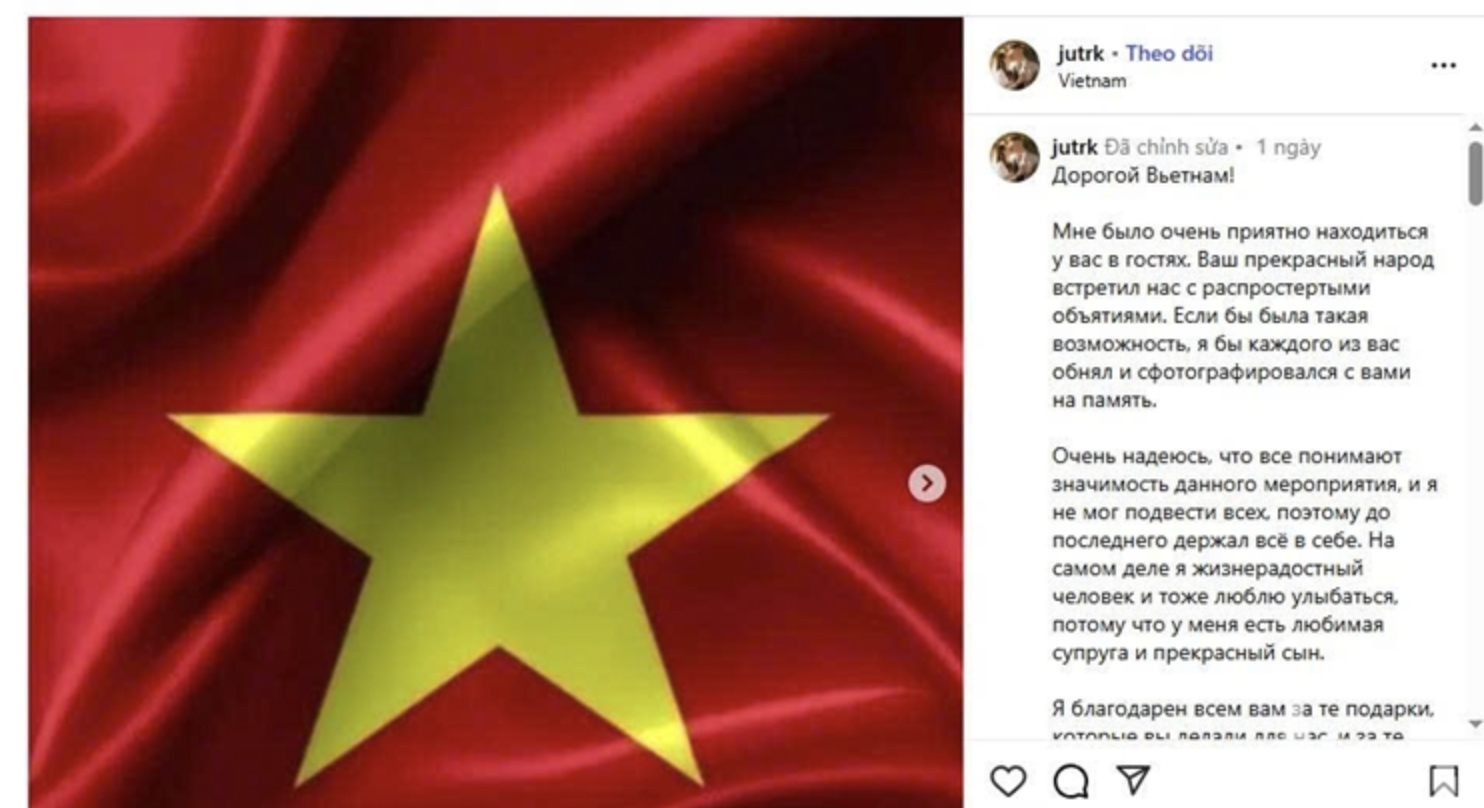 Khối trưởng qu&acirc;n nh&acirc;n Nga gửi thư cảm ơn nh&acirc;n d&acirc;n Việt Nam sau lễ Quốc kh&aacute;nh - Ảnh 1.