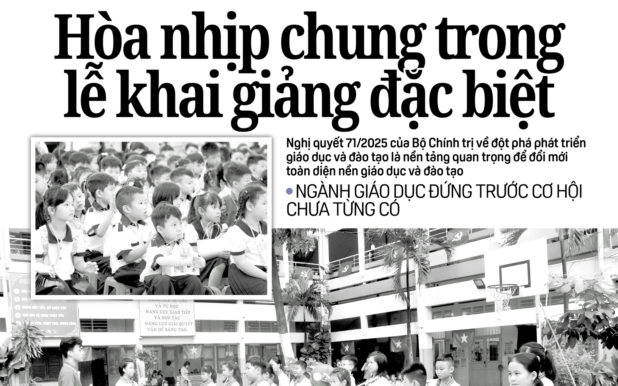 Báo in Người Lao Động 5-9: Hòa nhịp chung trong lễ khai giảng đặc biệt