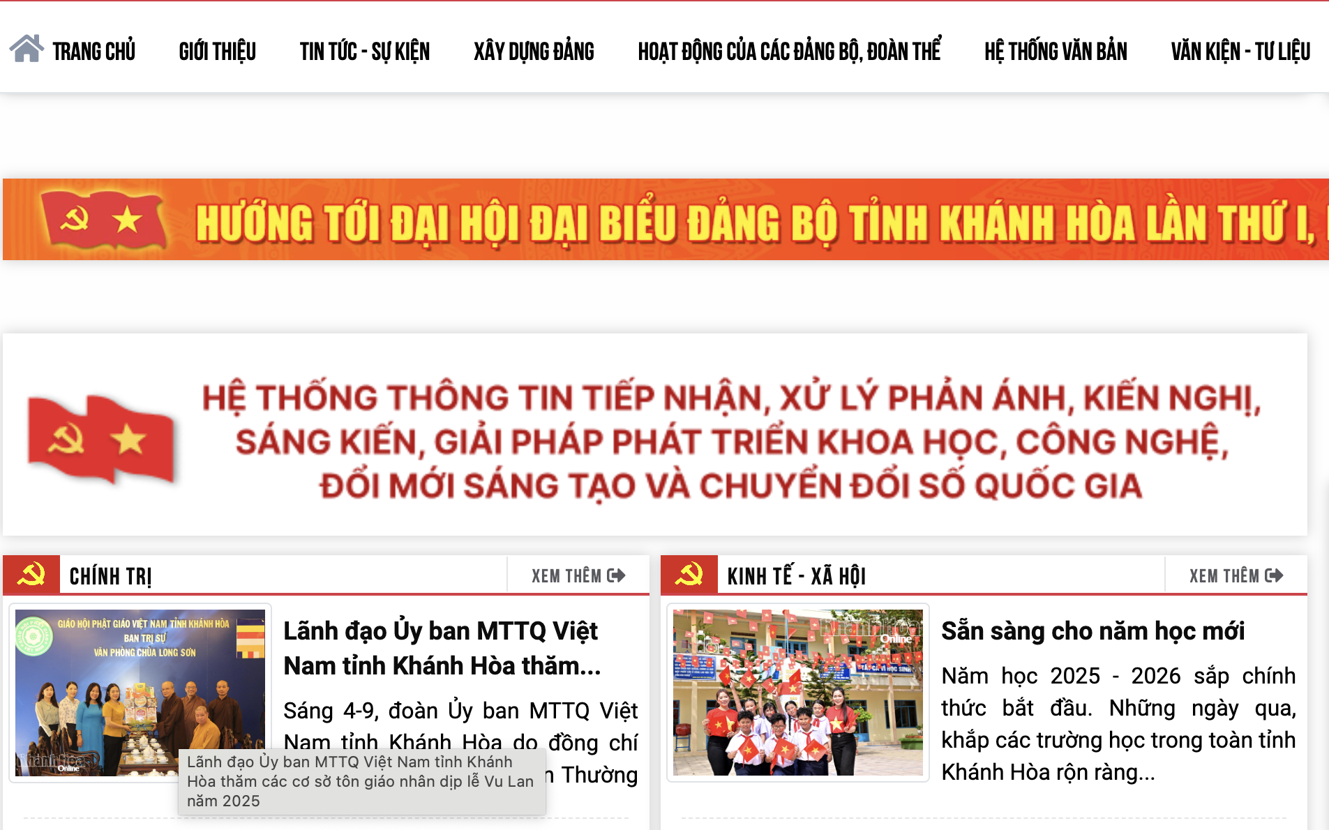 Dời thời gian tổ chức Đại hội Đại biểu Đảng bộ tỉnh Khánh Hòa