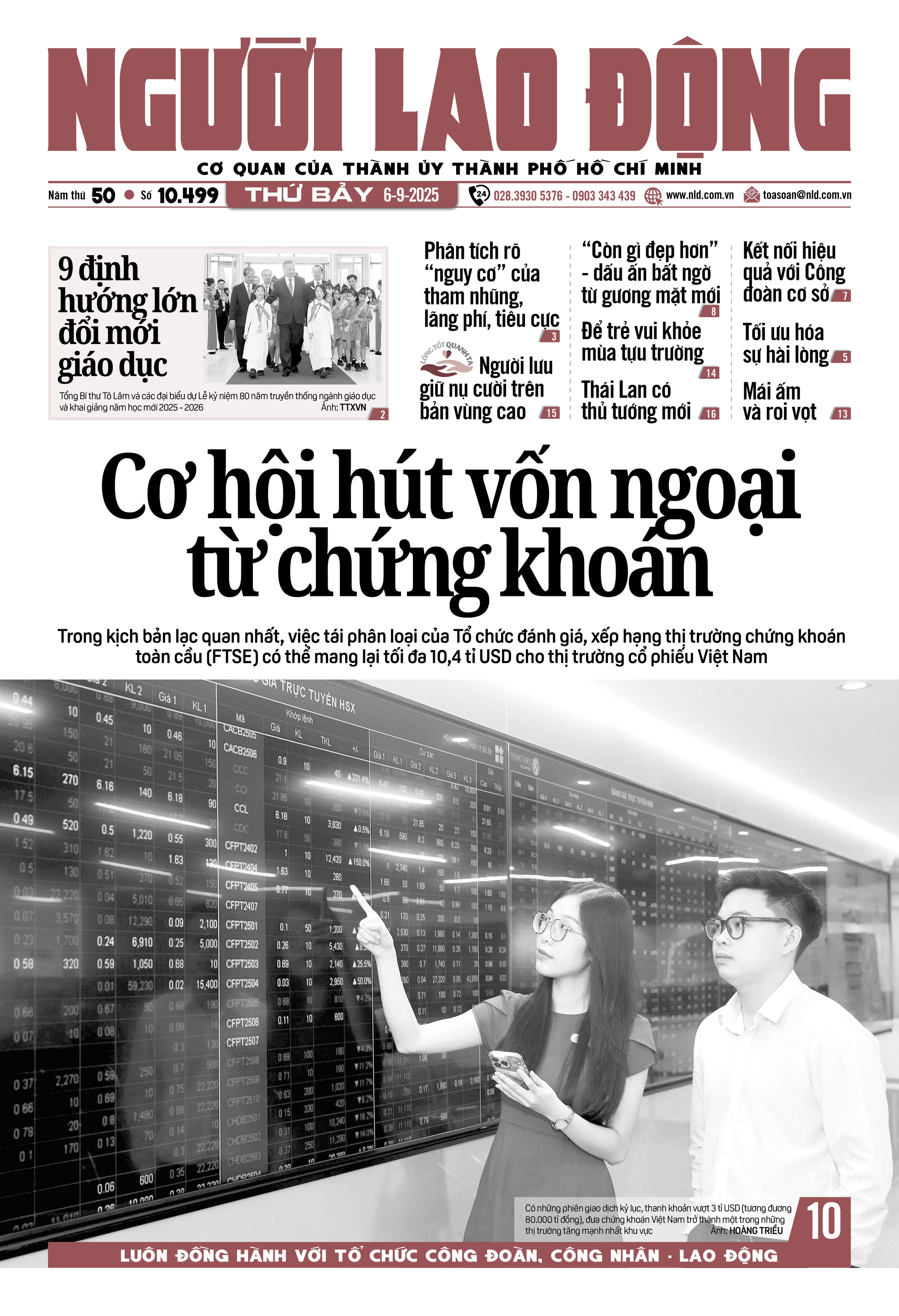 Báo in ngày 6-9: Lại đổ xô đi mua vàng- Ảnh 1.
