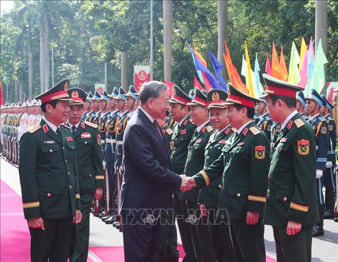 Tổng B&iacute; thư T&ocirc; L&acirc;m dự Lễ Kỷ niệm 80 năm Ng&agrave;y truyền thống Bộ Tổng Tham mưu QĐND Việt Nam- Ảnh 1.