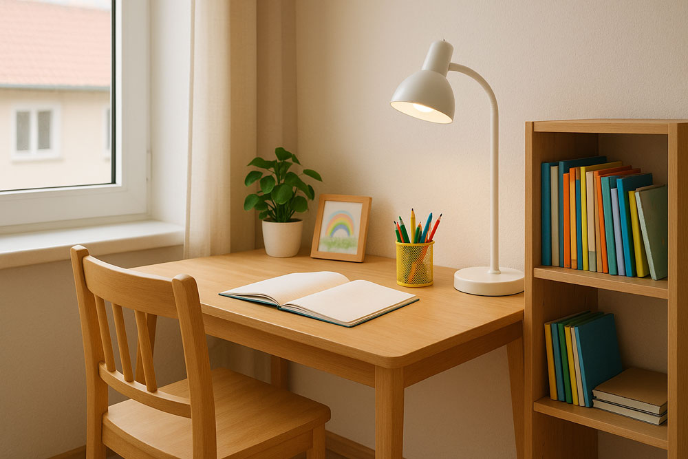 B&agrave;i tr&iacute; g&oacute;c học tập cho con- Ảnh 1.