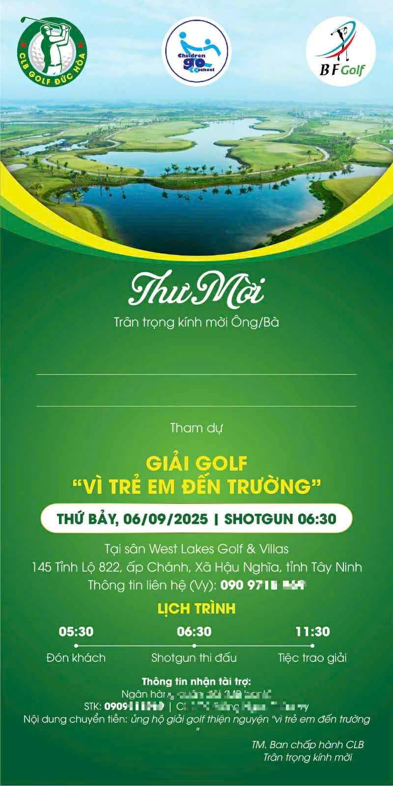 Giải golf tổ chức ở Tây Ninh tự ý đưa tên nhiều cơ quan báo chí vào “Đơn vị bảo trợ truyền thông”- Ảnh 1.
