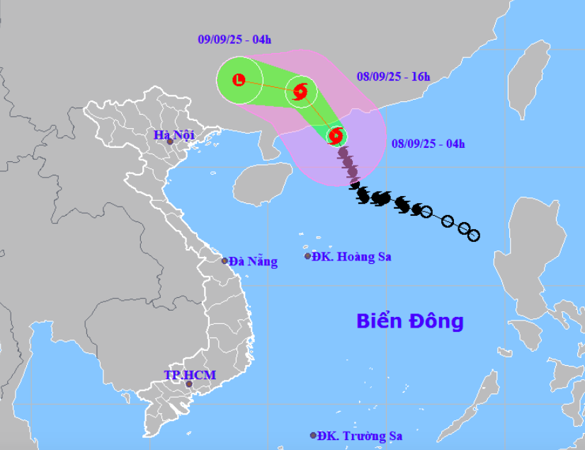 Bão số 7 giật lên cấp 13, cảnh báo mưa lớn, dông, lốc ở miền Bắc- Ảnh 1.