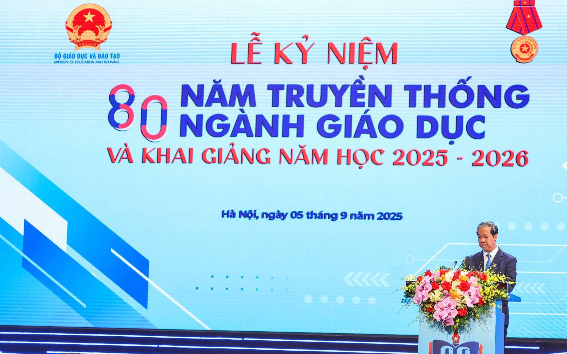 Lễ kỷ niệm 80 năm truyền thống ngành Giáo dục và khai giảng năm học 2025 - 2026