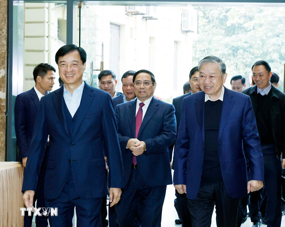 Những h&igrave;nh ảnh Tổng B&iacute; thư T&ocirc; L&acirc;m l&agrave;m việc với Ban Thường vụ Th&agrave;nh ủy H&agrave; Nội về tầm nh&igrave;n 100 năm - Ảnh 1.