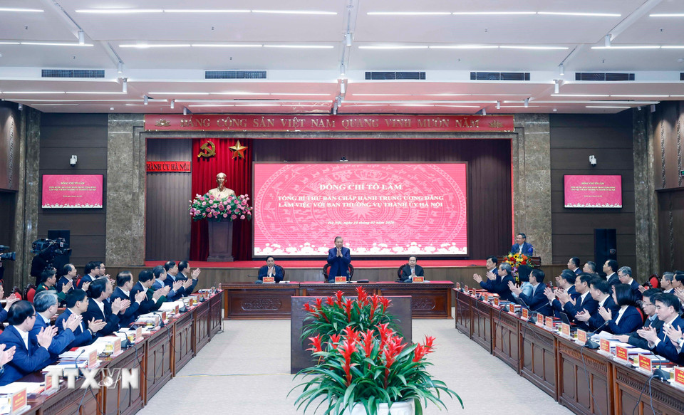 Tổng B&iacute; thư T&ocirc; L&acirc;m: Tạo cơ sở ph&aacute;p l&yacute; vượt trội đủ mạnh để H&agrave; Nội ph&aacute;t huy tối đa tiềm năng - Ảnh 1.