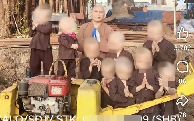 Xác minh thông tin chùa Cẩm La đăng clip trẻ em, kêu gọi từ thiện