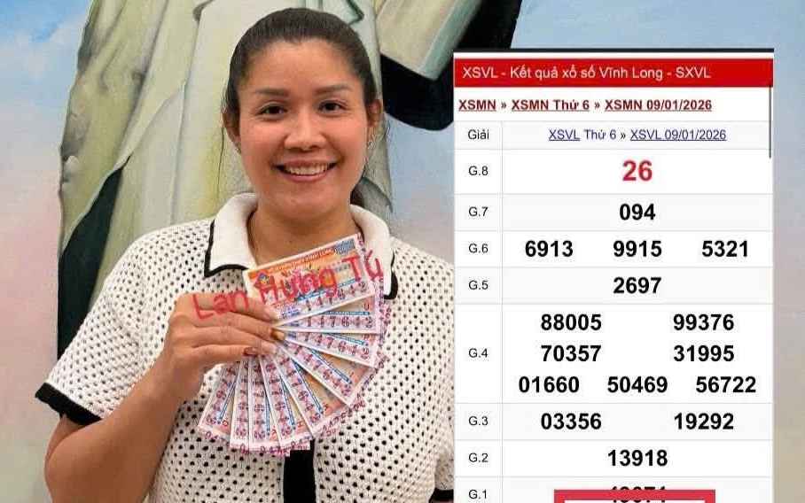 Xổ số miền Nam: Độc đắc trúng liên tục ở Tây Ninh, TPHCM, Vĩnh Long và Cần Thơ