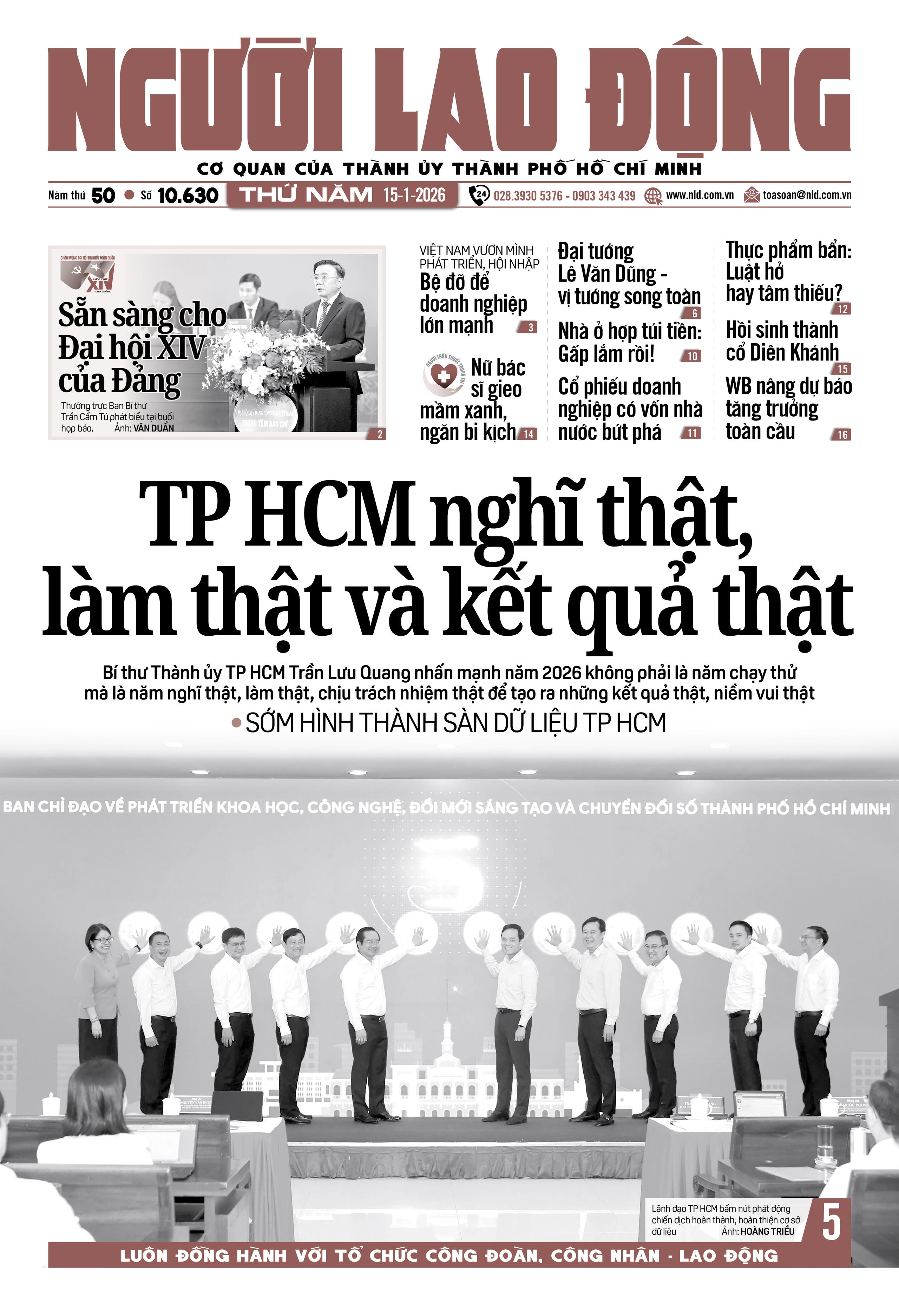 Báo in ngày 15-1: An tâm đón Tết - Ảnh 1.