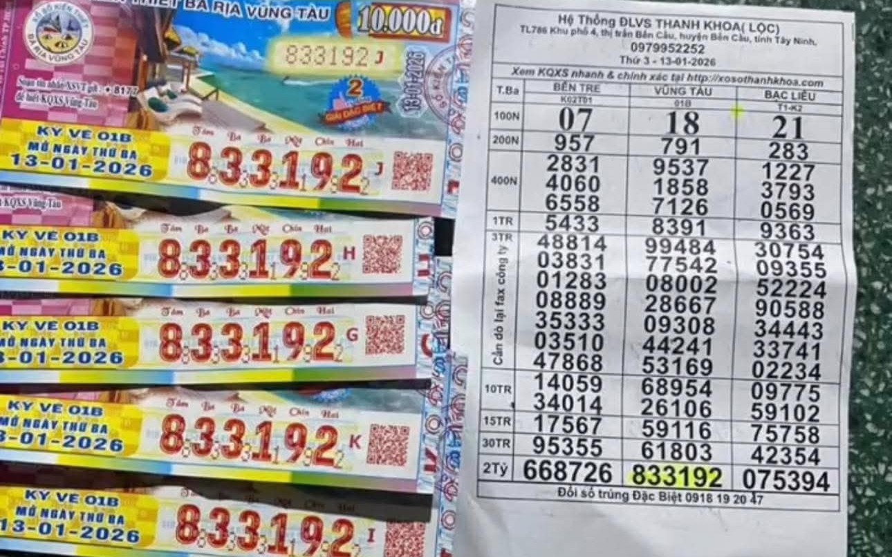 Xổ số miền Nam: Sáng 14-1, độc đắc lộ diện ở nơi thường xuyên có người trúng số