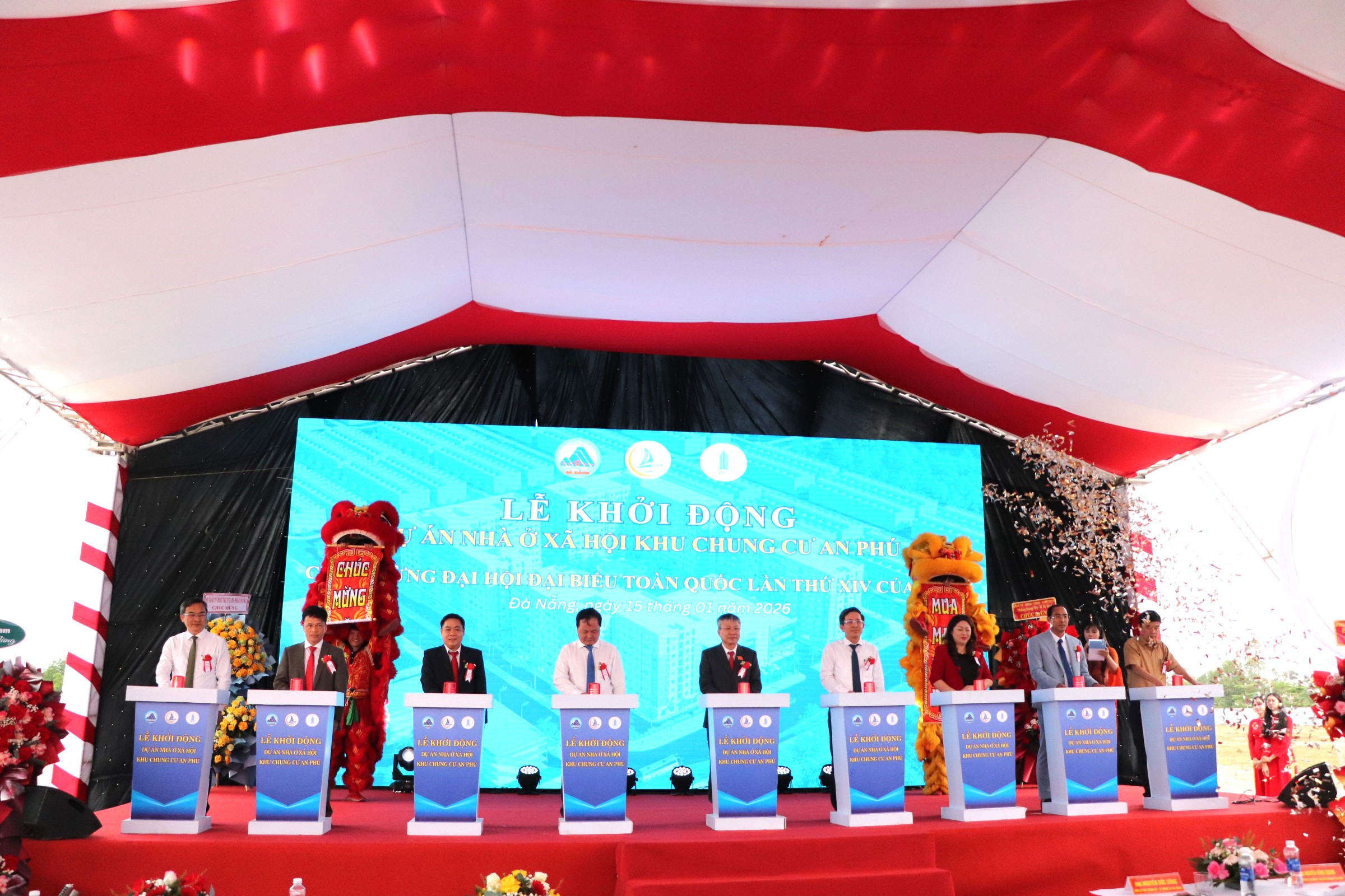 Lãnh đạo Đà Nẵng dự lễ khởi động dự án nhà ở xã hội 600 tỉ đồng - Ảnh 1.