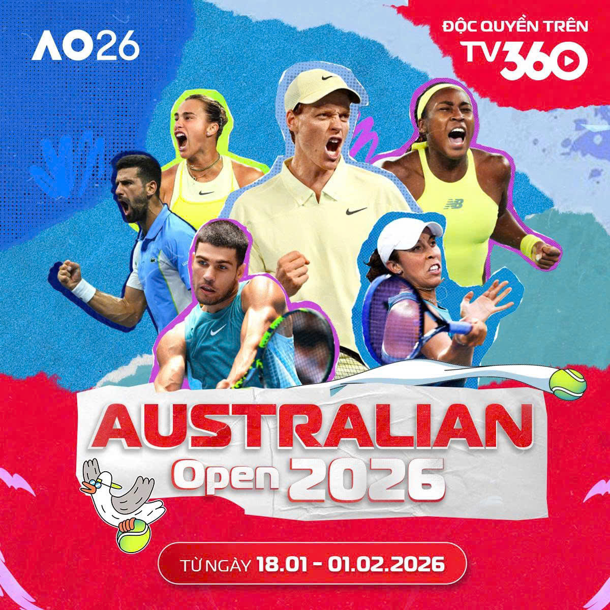 TV360 độc quyền đưa Giải Úc mở rộng đến khán giả Việt từ năm 2026-2029 - Ảnh 2.