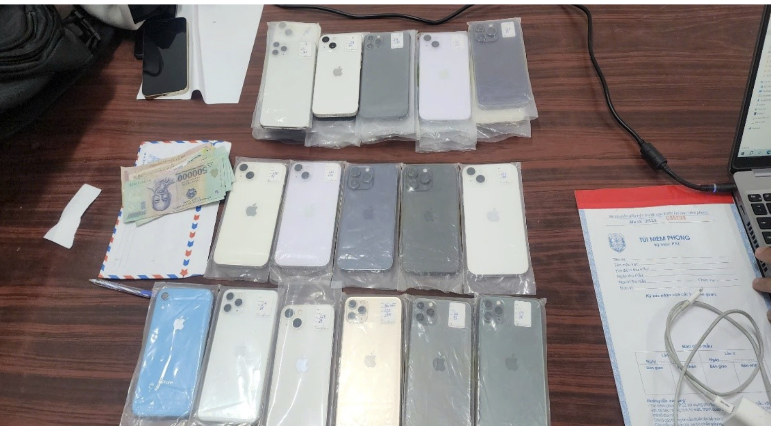 Nữ nh&acirc;n vi&ecirc;n tiếp tay trộm 50 điện thọai iPhone tại cửa h&agrave;ng Vĩnh Long - Ảnh 2.