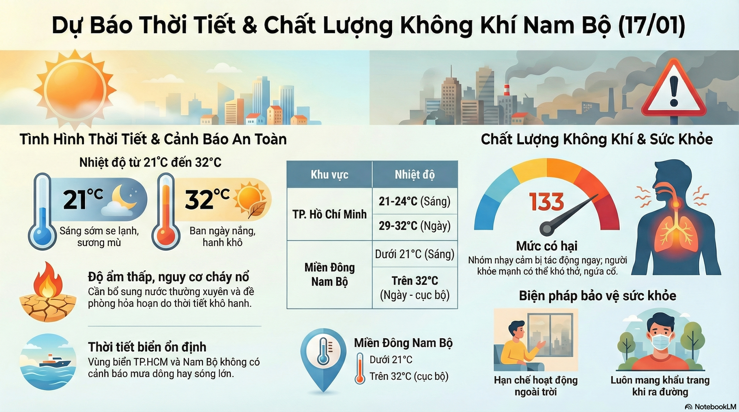 Dự b&aacute;o thời tiết h&ocirc;m nay, 17-1: Chất lượng kh&ocirc;ng kh&iacute; ở TPHCM ở mức c&oacute; hại - Ảnh 2.