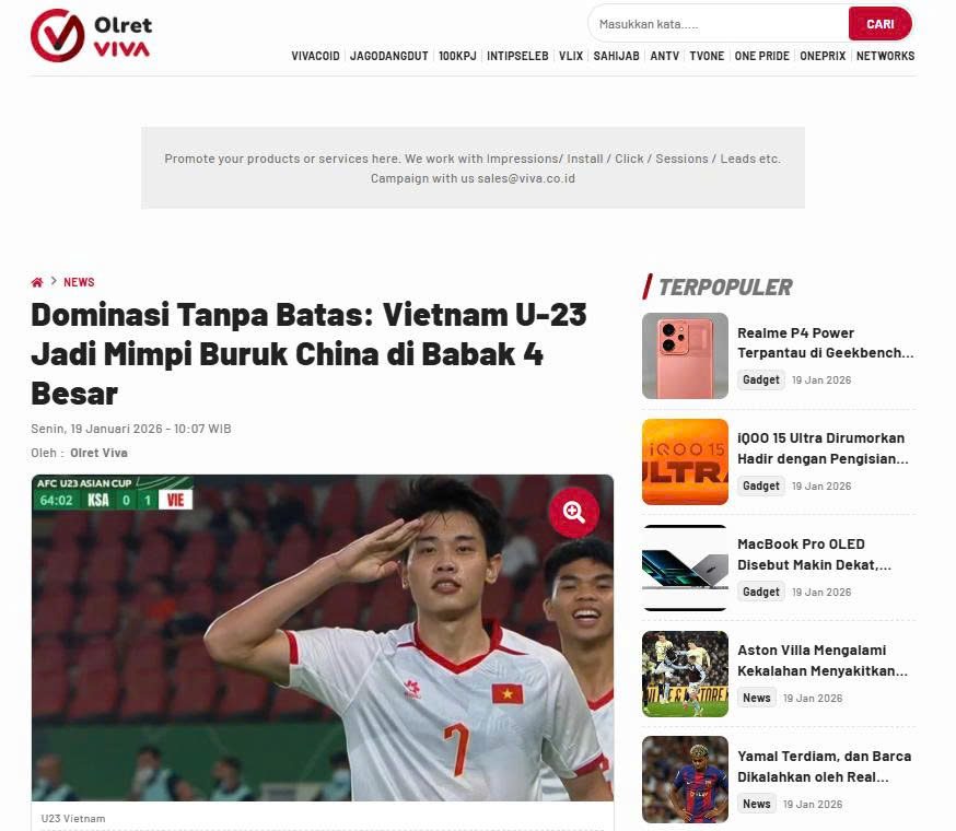 Truyền th&ocirc;ng ch&acirc;u &Aacute; đặt niềm tin v&agrave;o U23 Việt Nam - Ảnh 1.