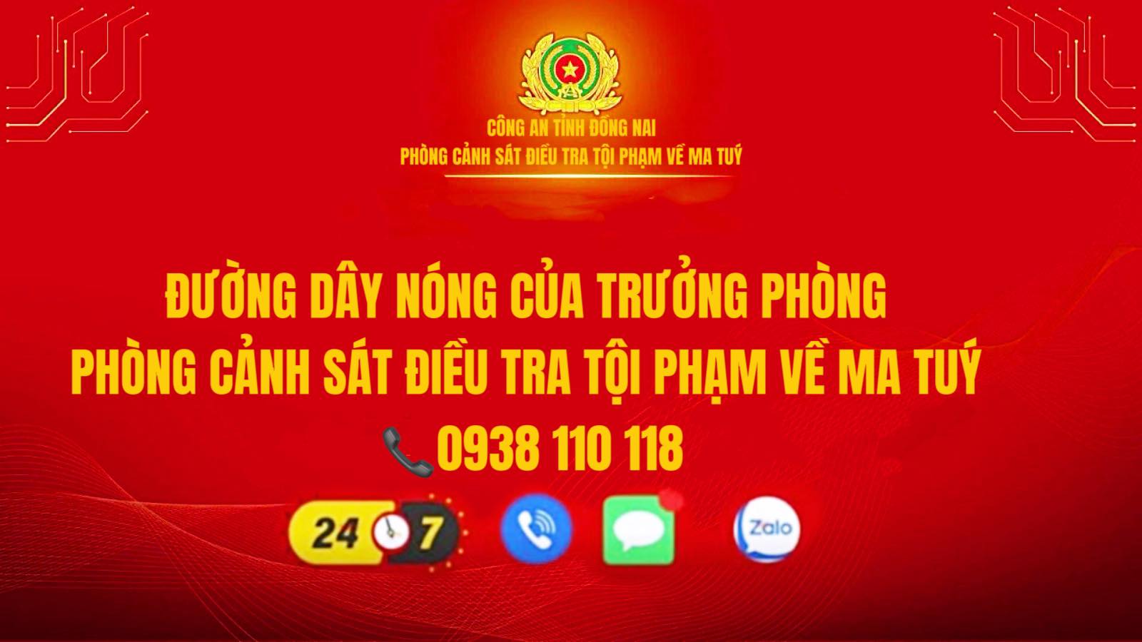 C&ocirc;ng an Đồng Nai c&ocirc;ng bố đường d&acirc;y n&oacute;ng tiếp nhận th&ocirc;ng tin tội phạm ma t&uacute;y - Ảnh 2.