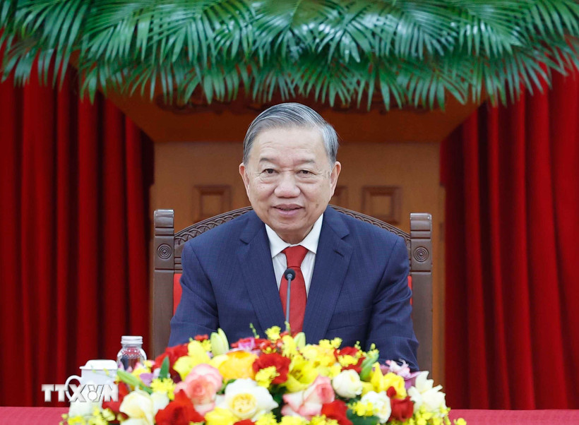 Tổng Bí thư Tô Lâm điện đàm với Tổng Bí thư, Chủ tịch Trung Quốc Tập Cận Bình - Ảnh 1.