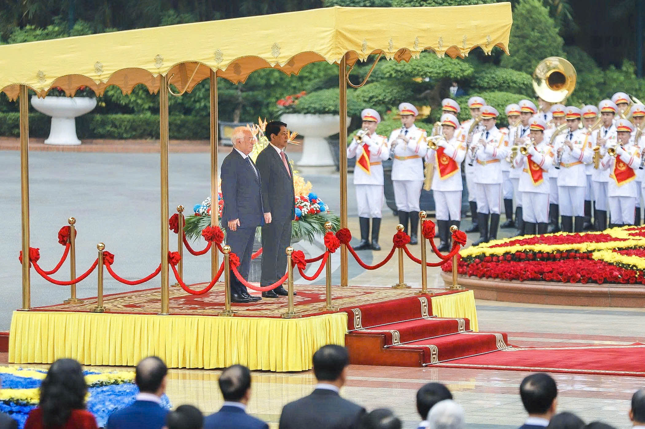 Chủ tịch nước Lương Cường chủ trì lễ đón chính thức Chủ tịch Hội đồng châu Âu - Ảnh 5.