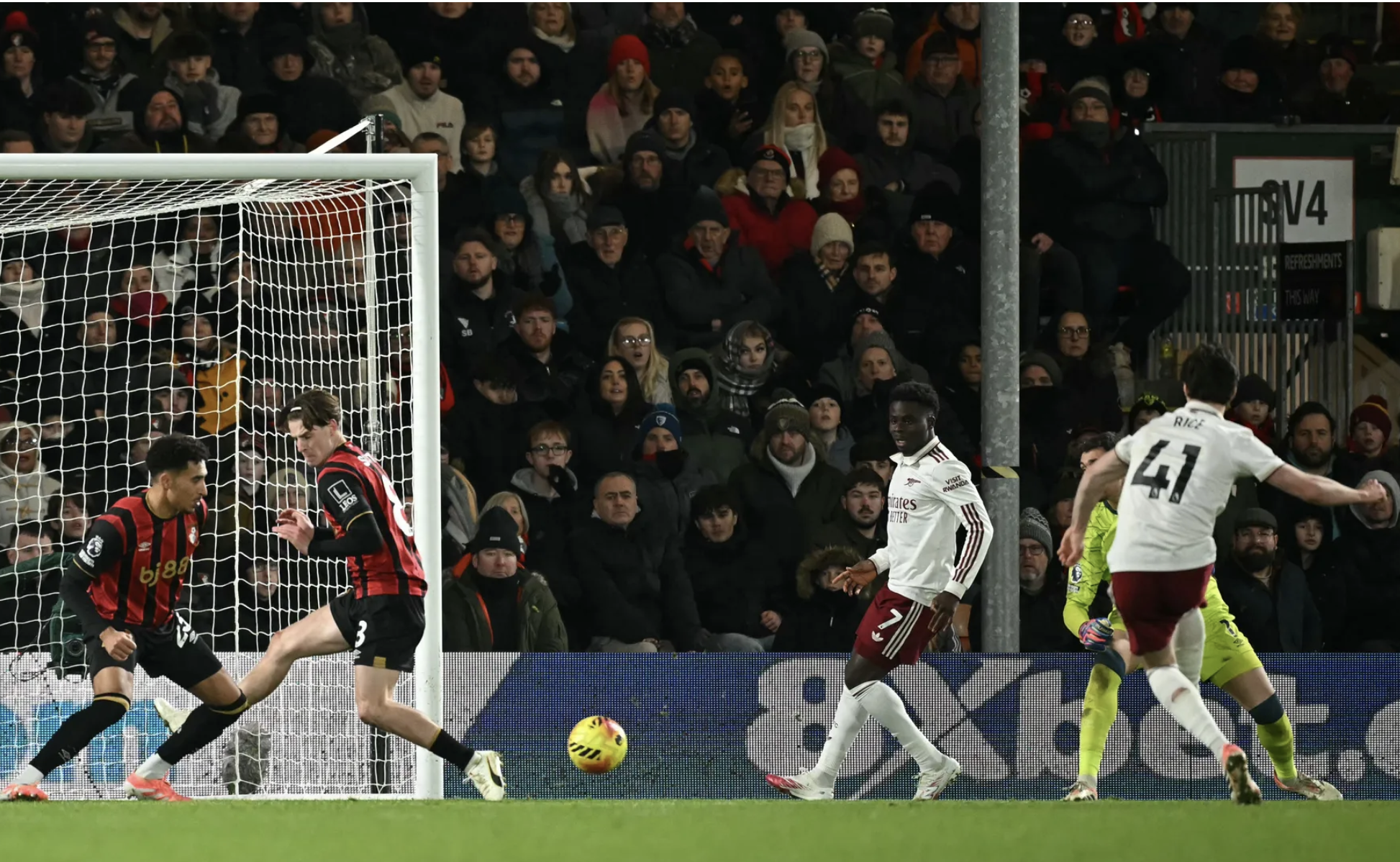 Declan Rice b&ugrave;ng nổ tại Vitality Stadium, Arsenal vững ng&ocirc;i đầu Ngoại hạng - Ảnh 4.