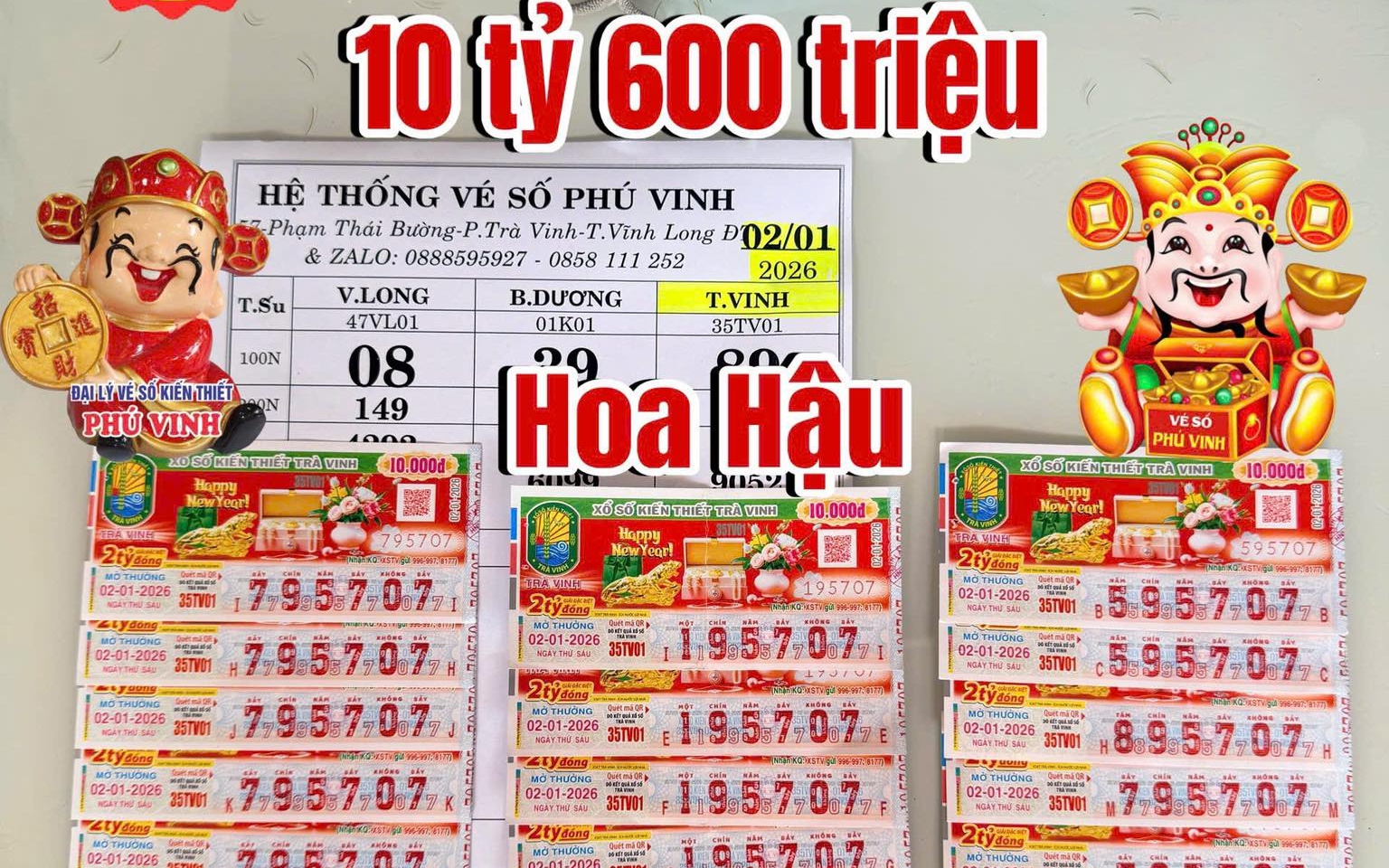 Xổ số miền Nam: TPHCM, Tây Ninh, Vĩnh Long liên tục có người trúng độc đắc